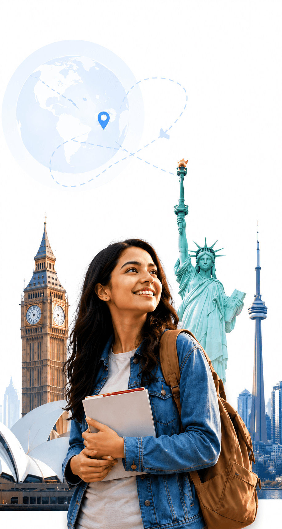 Student studying abroad